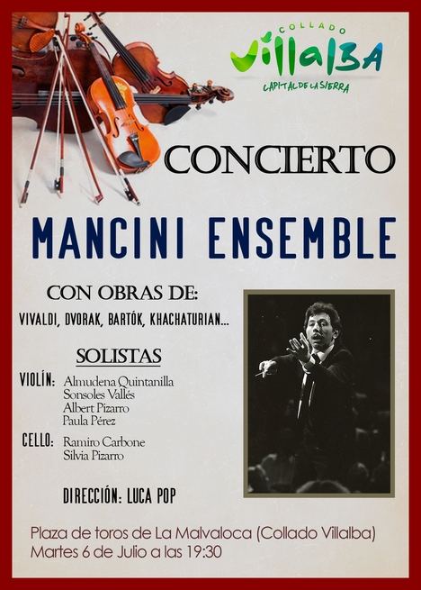 La Plaza de Toros de Collado Villalba ofrece un concierto gratuito de música clásica a cargo del Mancini Ensemble