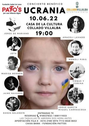 La Casa de Cultura de Collado Villalba acoge este viernes un concierto para ayudar a los niños ucranianos