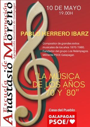 El PSOE de Galapagar ofrece una conferencia sobre los grandes éxitos musicales de los 70 y 80