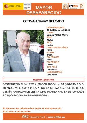 Organizan una batida para buscar a un vecino desaparecido en Collado Villalba