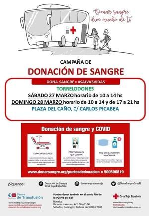 Una unidad móvil de donación de sangre estará en Torrelodones durante este fin de semana