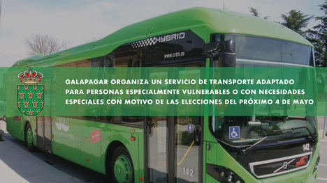 Galapagar ofrece un servicio de transporte adaptado para personas vulnerables el próximo 4M
 