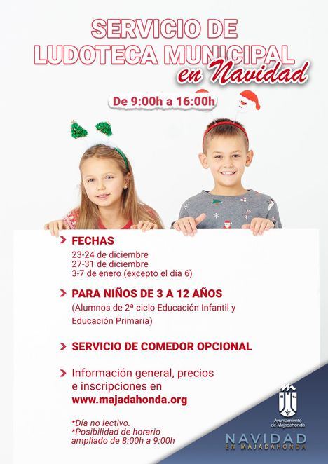 El Ayuntamiento de Majadahonda favorece la conciliación de las familias con una ludoteca en Navidad