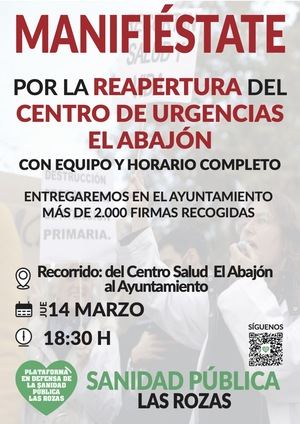 Convocan una manifestación por la reapertura del centro de urgencias de El Abajón, en Las Rozas