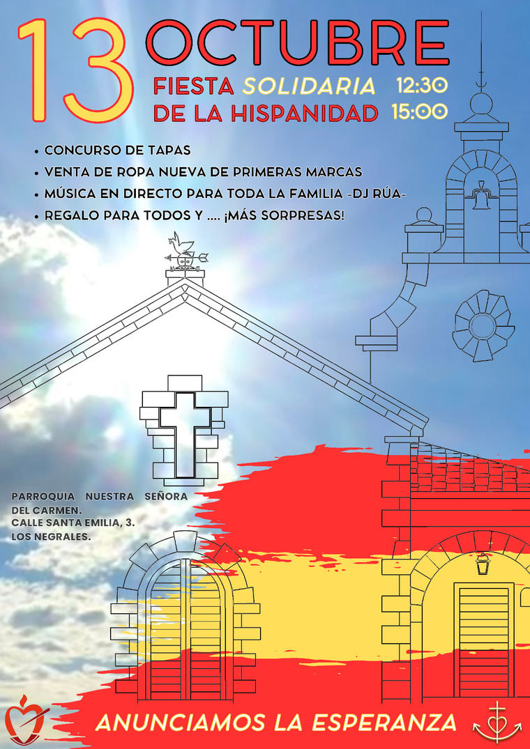 La Parroquia de Nuestra Señora del Carmen, en Los Negrales, organiza la Fiesta Solidaria de la Hispanidad