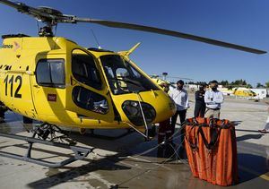 En menos de 10 minutos, los medios aéreos de los Bomberos permiten llegar a cualquier incendio en la región madrileña