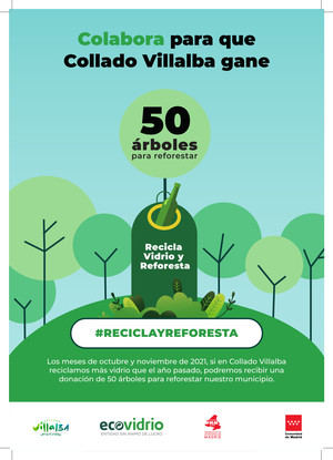 La campaña ‘Reciclo y Reforesto’ de Ecovidrio llega este viernes a Collado Villalba
 