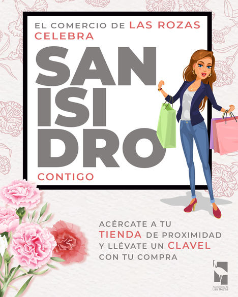 Claveles para celebrar San Isidro en los comercios de Las Rozas