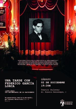 El Teatro Bulevar de Torrelodones invita a pasar ‘Una tarde con Federico García Lorca’