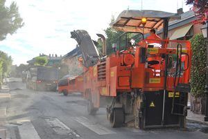 Obras de asfaltado en Torrelodones