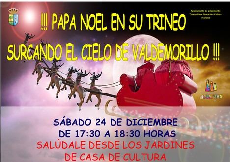 Papá Noel sobrevolará Valdemorillo el sábado para felicitar la Navidad a los vecinos