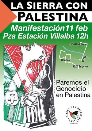 Convocan una manifestación en Collado Villalba en apoyo del pueblo palestino