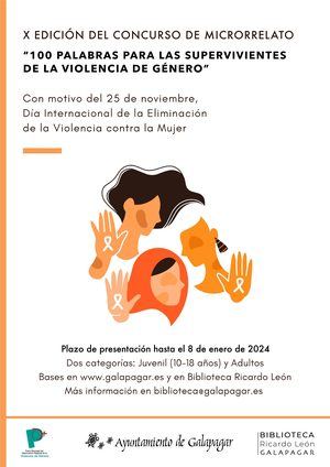 La Biblioteca Ricardo León de Galapagar convoca el X Concurso de Microrrelatos contra la violencia de género