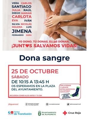 La Plaza de la Villa de Alpedrete acogerá una jornada de donación de sangre el 25 de octubre