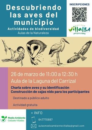 Las Aulas de Naturaleza proponen la actividad ‘Descubriendo las aves de Collado Villalba’