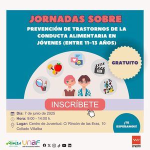 Collado Villalba organiza una Jornada sobre trastornos de la conducta alimentaria para familias de adolescentes