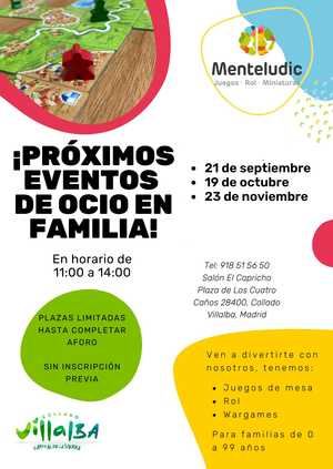 Este fin de semana regresa el Programa de Ocio en Familia, ‘Menteludic kids’, a Collado Villalba