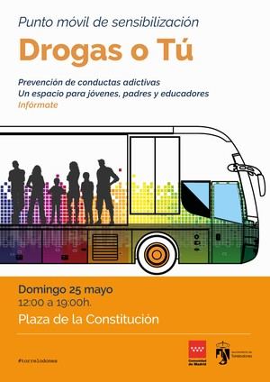La unidad móvil del programa ‘Drogas o Tú’ de la Comunidad de Madrid visita Torrelodones este domingo