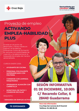 Guadarrama acoge la Jornada de empleo ‘Activando Emplea-Habilidad Plus’ de Cruz Roja