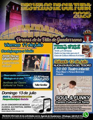 Un nuevo fin de semana de música y actividades para toda la familia en Guadarrama con Desvelos de Cultura