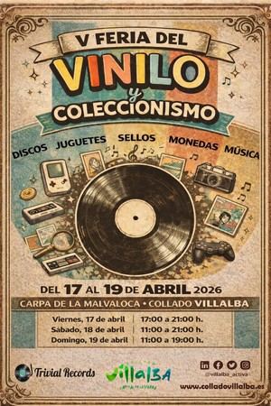 Música en directo y expositores especializados en la V Feria del Vinilo y Coleccionismo de Collado Villalba