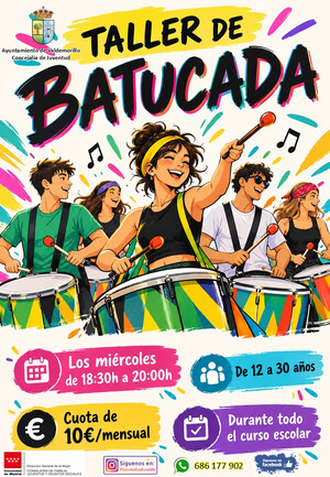 Valdemorillo estrena un taller de batucada para jóvenes de 12 a 30 años  