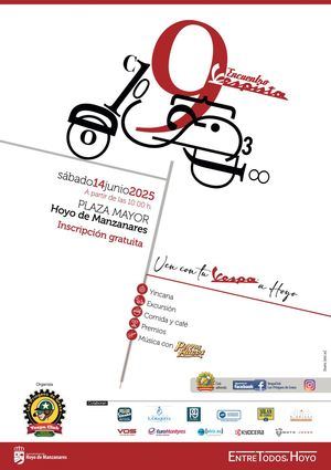 Este sábado, nuevo encuentro vespista en Hoyo de Manzanares