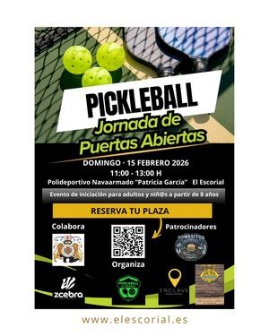 El Escorial acerca el pickleball a los vecinos con una jornada de puertas abiertas en el Polideportivo