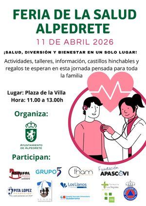 Alpedrete celebra este sábado su Feria de la Salud con actividades, talleres y participación sanitaria