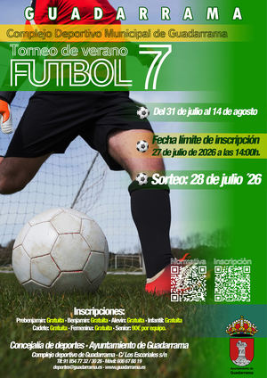 Guadarrama abre la inscripción para los torneos de verano de fútbol sala y fútbol 7