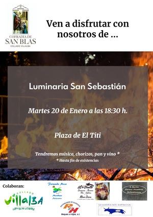 Collado Villalba celebra el martes 20 de enero la tradicional Iluminaria de San Sebastián