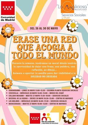 La Mancomunidad La Maliciosa organiza la I Semana de la Sensibilización sobre la Soledad