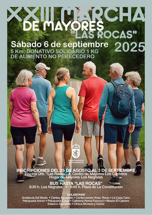 Alpedrete celebra este sábado, 6 de septiembre, la XXIII Marcha de Mayores Las Rozas