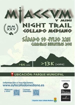 Collado Mediano acoge la XII edición de la Miaccum Night Trail