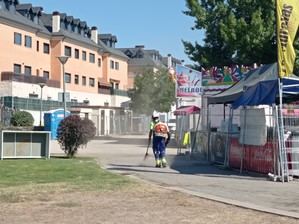 Collado Villalba refuerza el servicio de limpieza y mantenimiento de jardines durante las fiestas de Santiago Apóstol