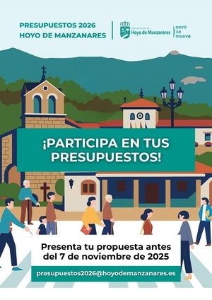 El Ayuntamiento de Hoyo de Manzanares invita a los vecinos a participar en la elaboración del Presupuesto de 2026