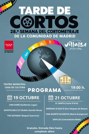 La Casa de Cultura de Collado Villalba propone una 'Tarde de Cortos' los días 19 y 21 de octubre