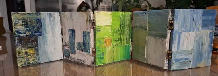 La obra llena de emociones y libertad de la artista Ana Pérez, este domingo en el Mercado de Arte MRKDRT de Torrelodones