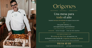Orígenes Torrelodones: producto, temporada y terraza climatizada