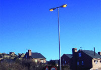 Farolas a plena luz del día