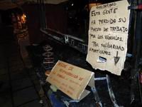 Queman un puesto navideño