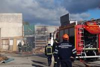 Incendio en una carpintería