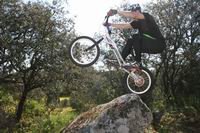 Preparándose para el campeonato de Bike Trial 