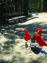 Más basura en parques