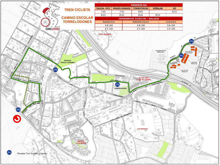 Tren ciclista para estudiantes los días 24 y 25 de abril